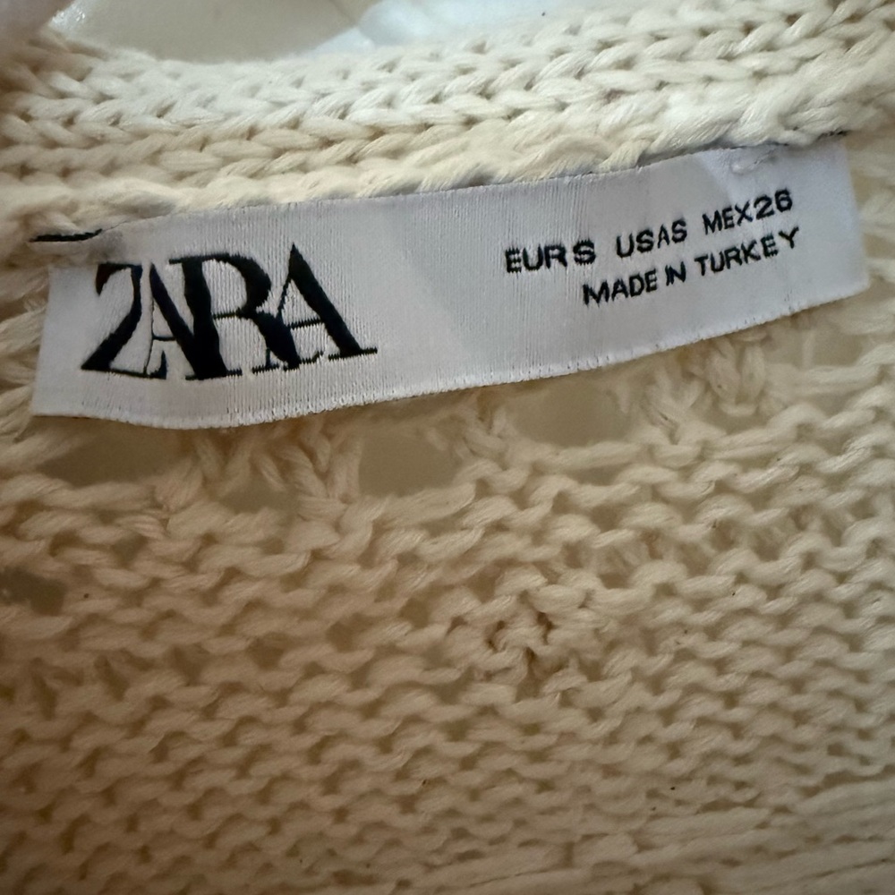 Zara Cream Crochet Women's Shrug - Picture 2 of 4